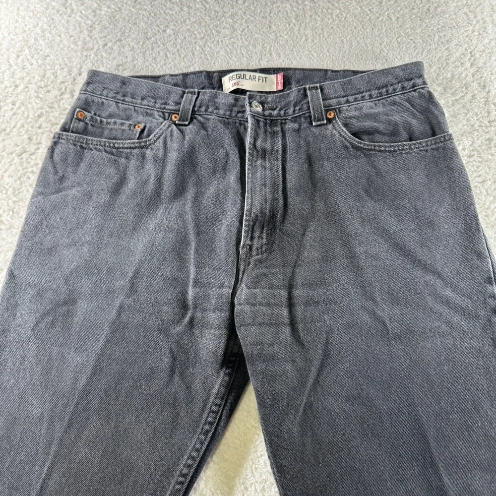 VTG Y2K 2000s Levi's 505 Regular Fit Straight Leg Red Tab Denim‎ Jeans 38x32